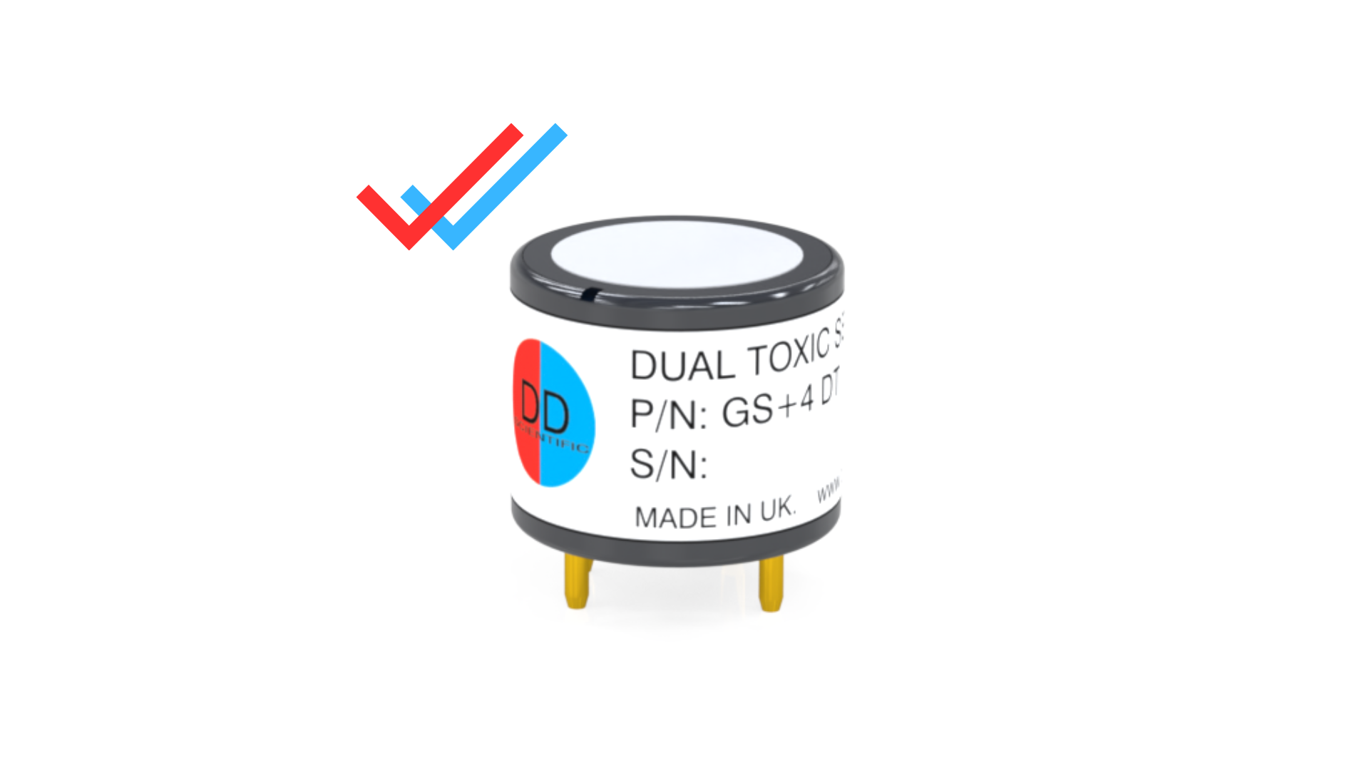 GS+4DT Dual Carbon Monoxide / Hydrogen Sulphide (CO/H2S) Sensor