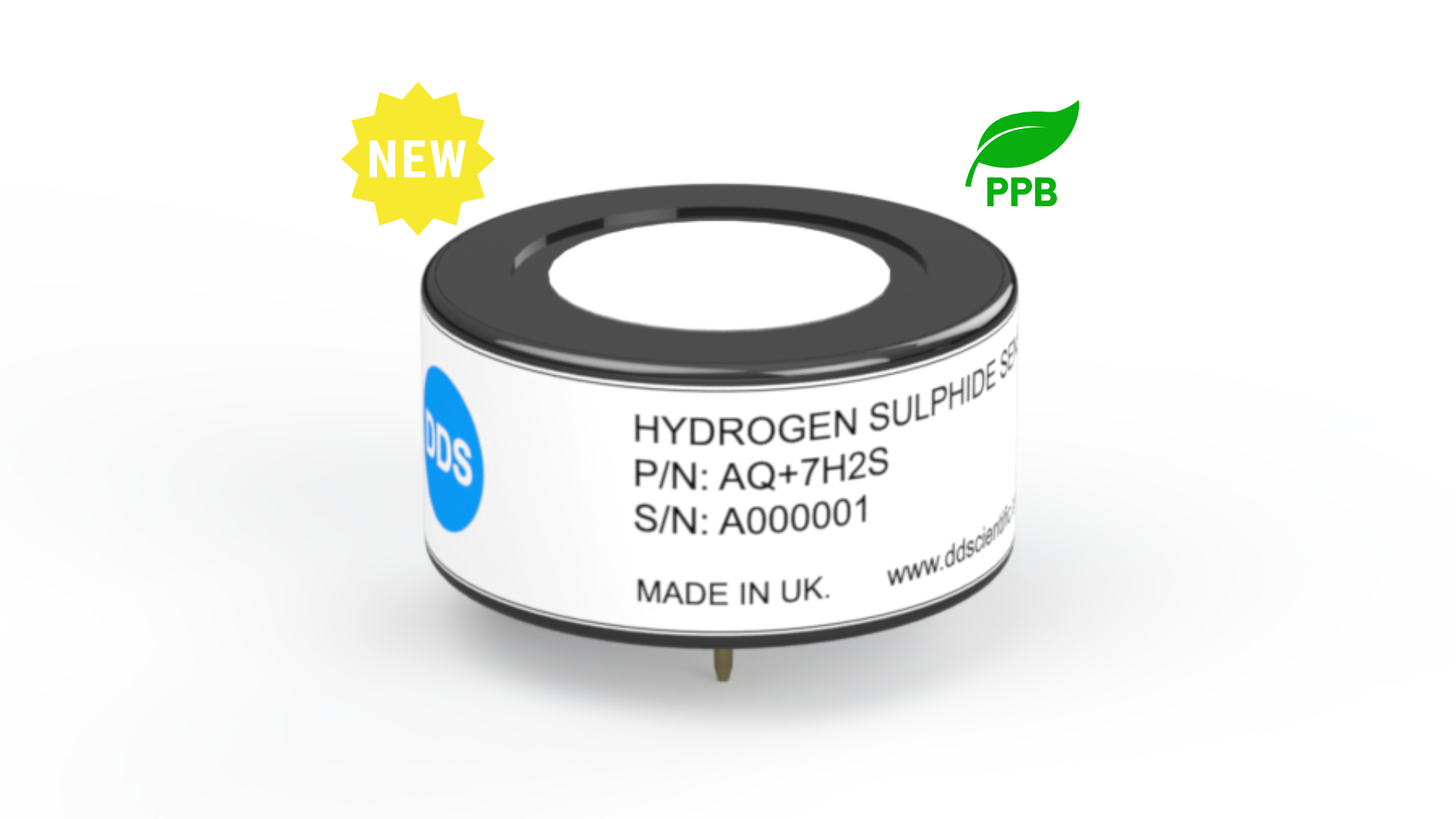 AQ+7H2S Hydrogen Sulphide (H2S) Sensor |  Air quality specification, PPB