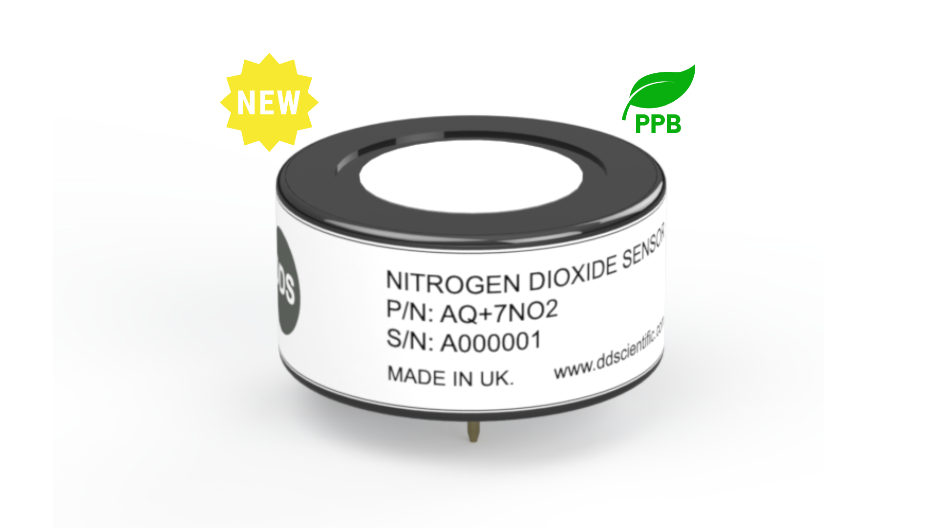 AQ+7NO2 Nitrogen Dioxide (NO2) Sensor |  Air quality specification, PPB