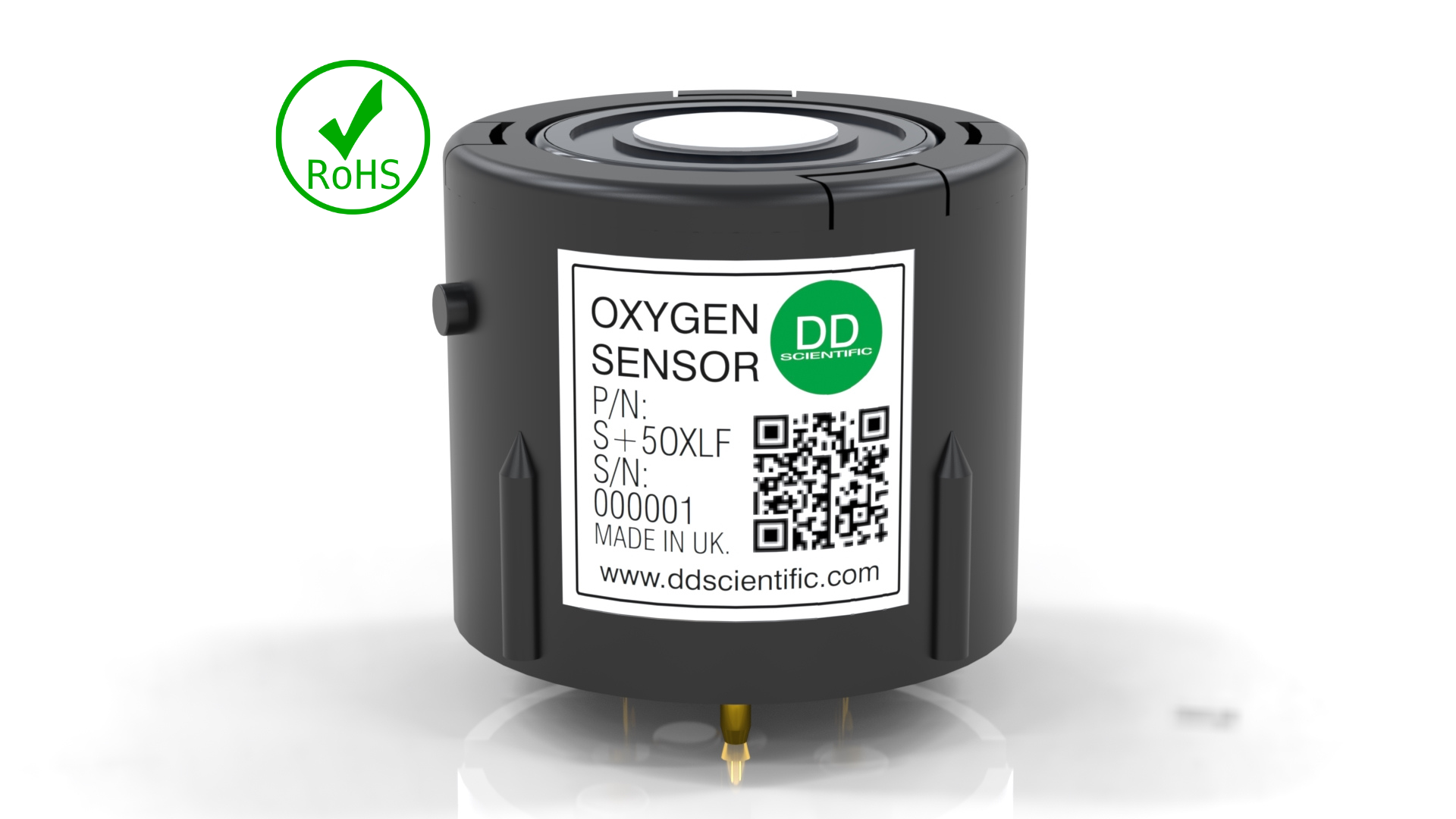 S+5OXLF Oxygen (O2) Sensor | Lead-free (RoHs), 5-year life, Emissions specification