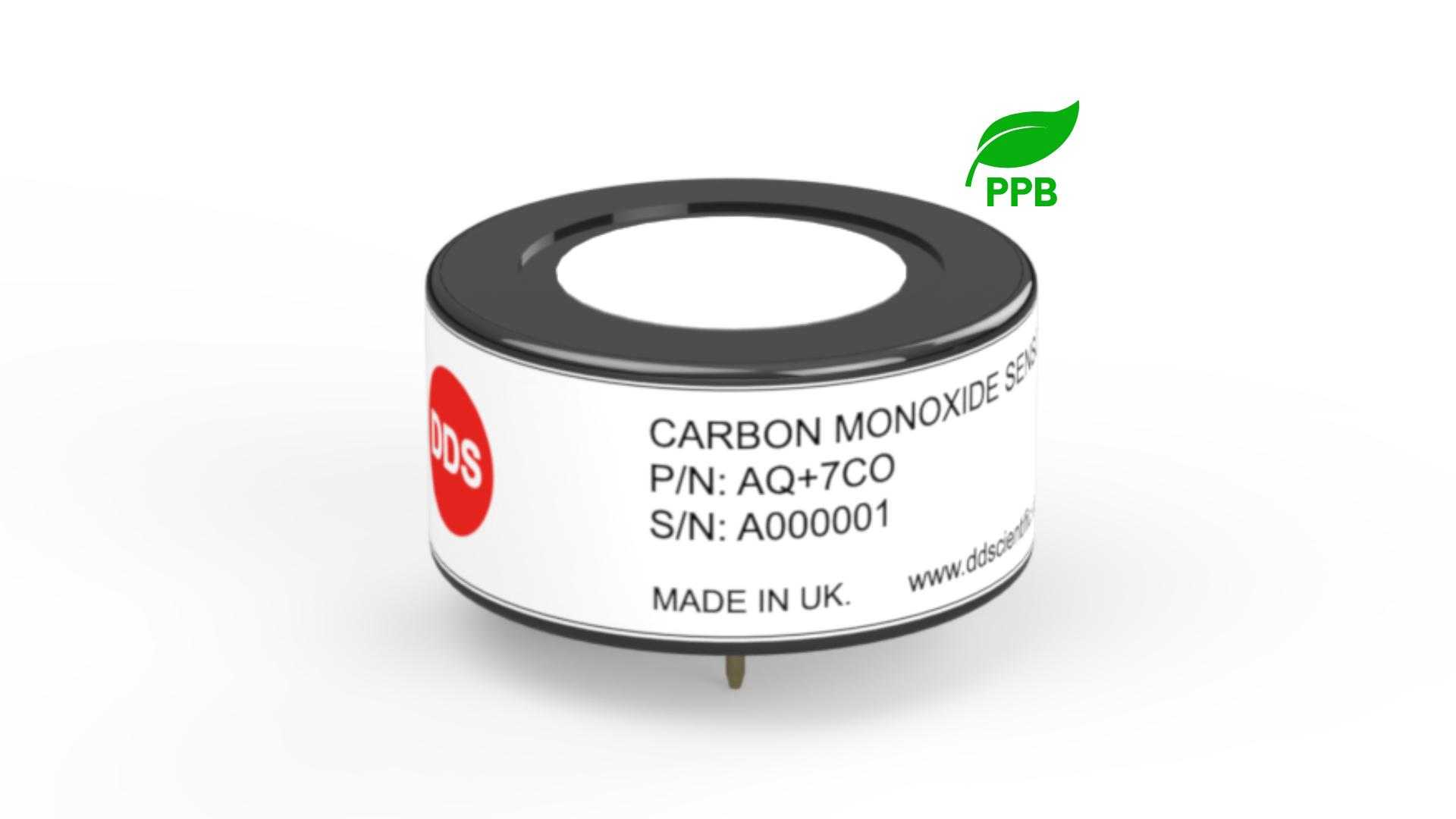 Rectangular Co Sensor AQ+7CO Carbon Monoxide (CO) Sensor | Air quality specification, PPB