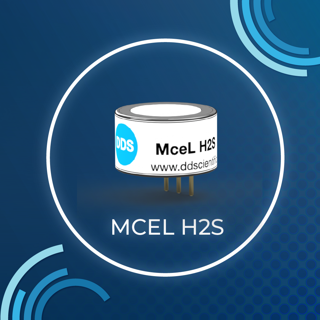 DDS MceL H2S sensor on blue background