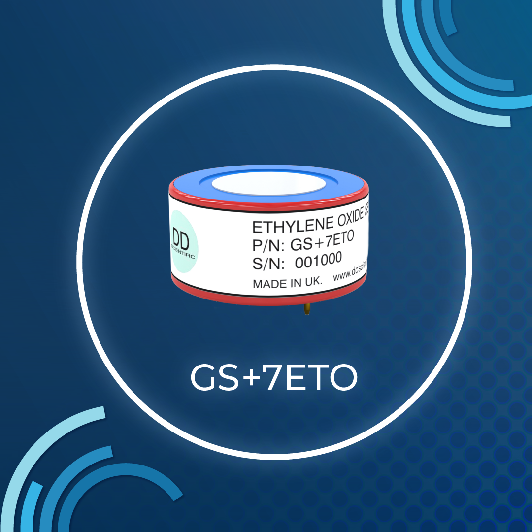 DDS Ethylene oxide sensor on blue background