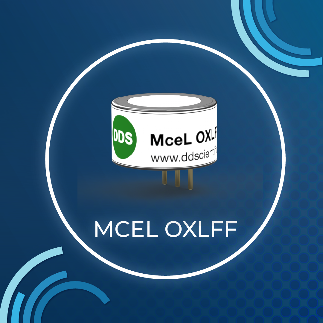 DDS MceL Oxygen long life sensor on blue background