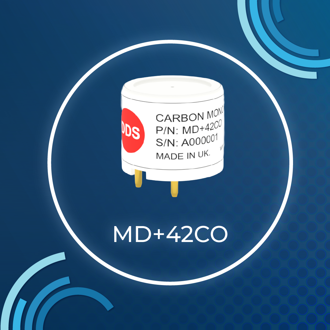 DDS White Carbon monoxide sensor on blue background