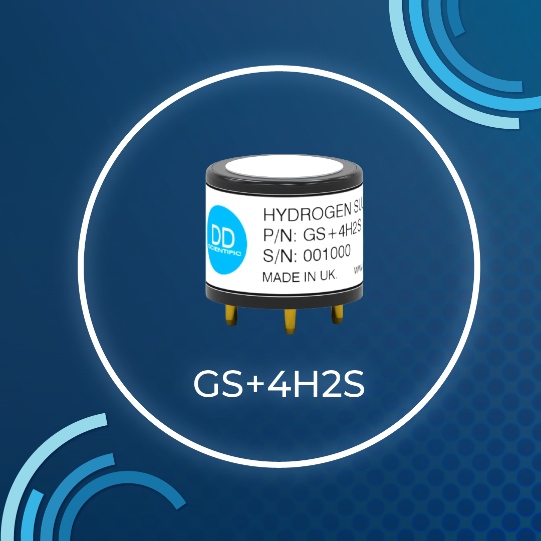 DDS Hydrogen Sulphide sensor on blue background