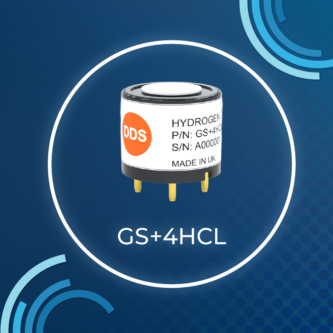 DDS Hydrogen Chloride sensor on blue background
