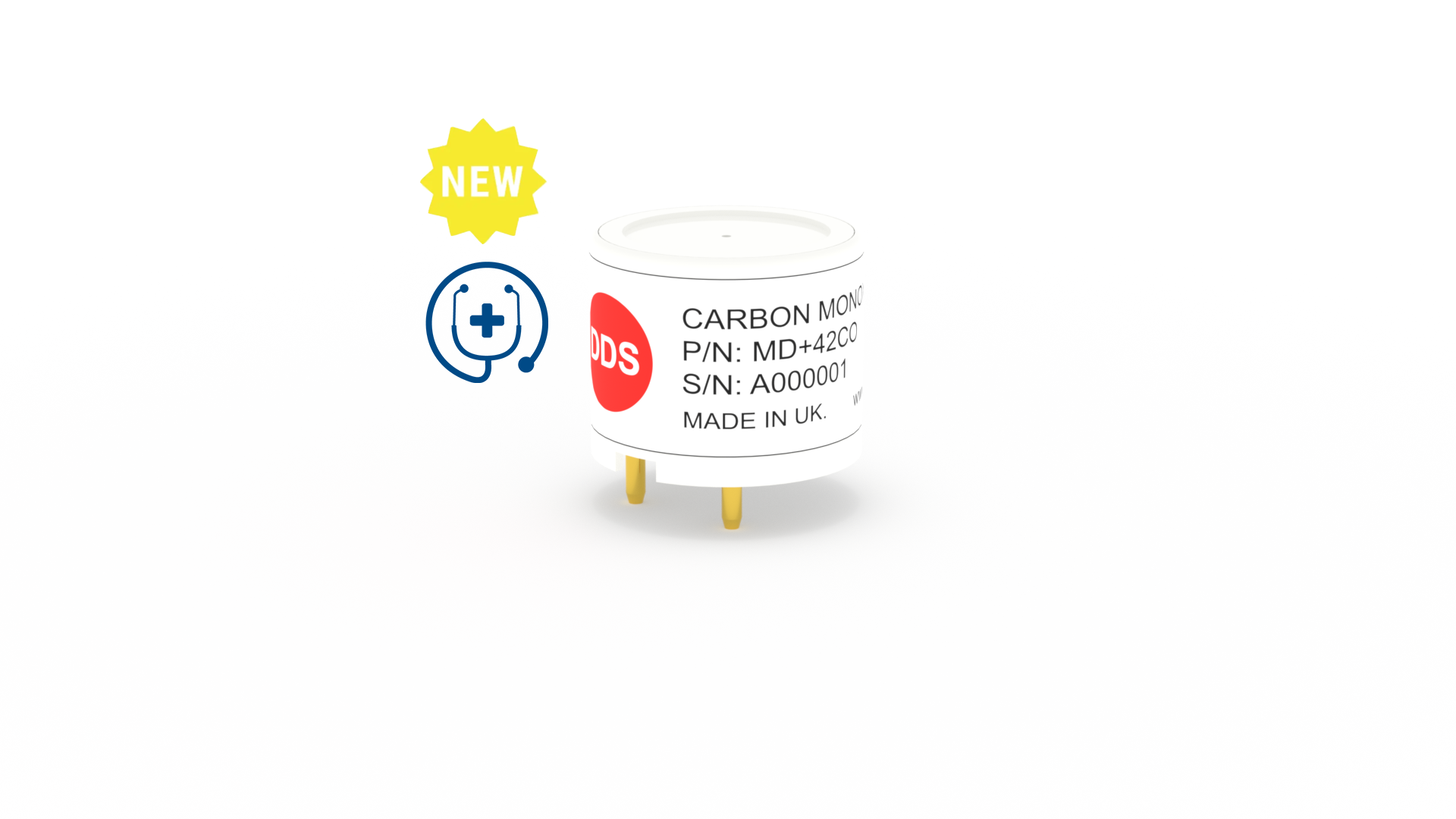 MD+42CO Carbon Monoxide (CO) Sensor | Medical, Low H2 cross-sensitivity