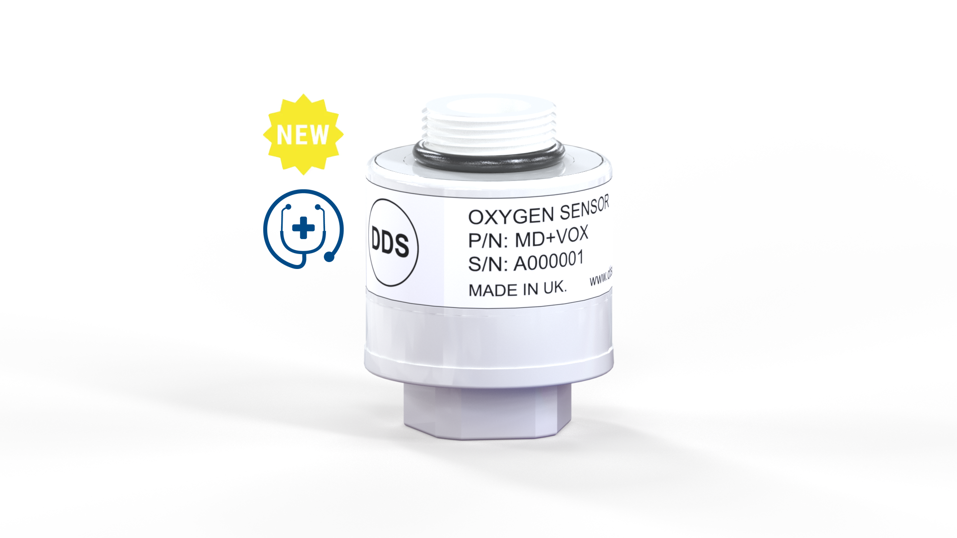 MD+VOX-J Oxygen (O2) Sensor | Medical, Partial Pressure (0-100%)